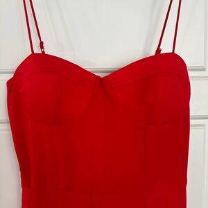 Red Sheath Cocktail Dress with Sweetheart Neckline